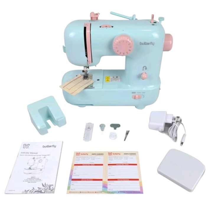 Mesin Jahit Mini Butterfly M21 Biru